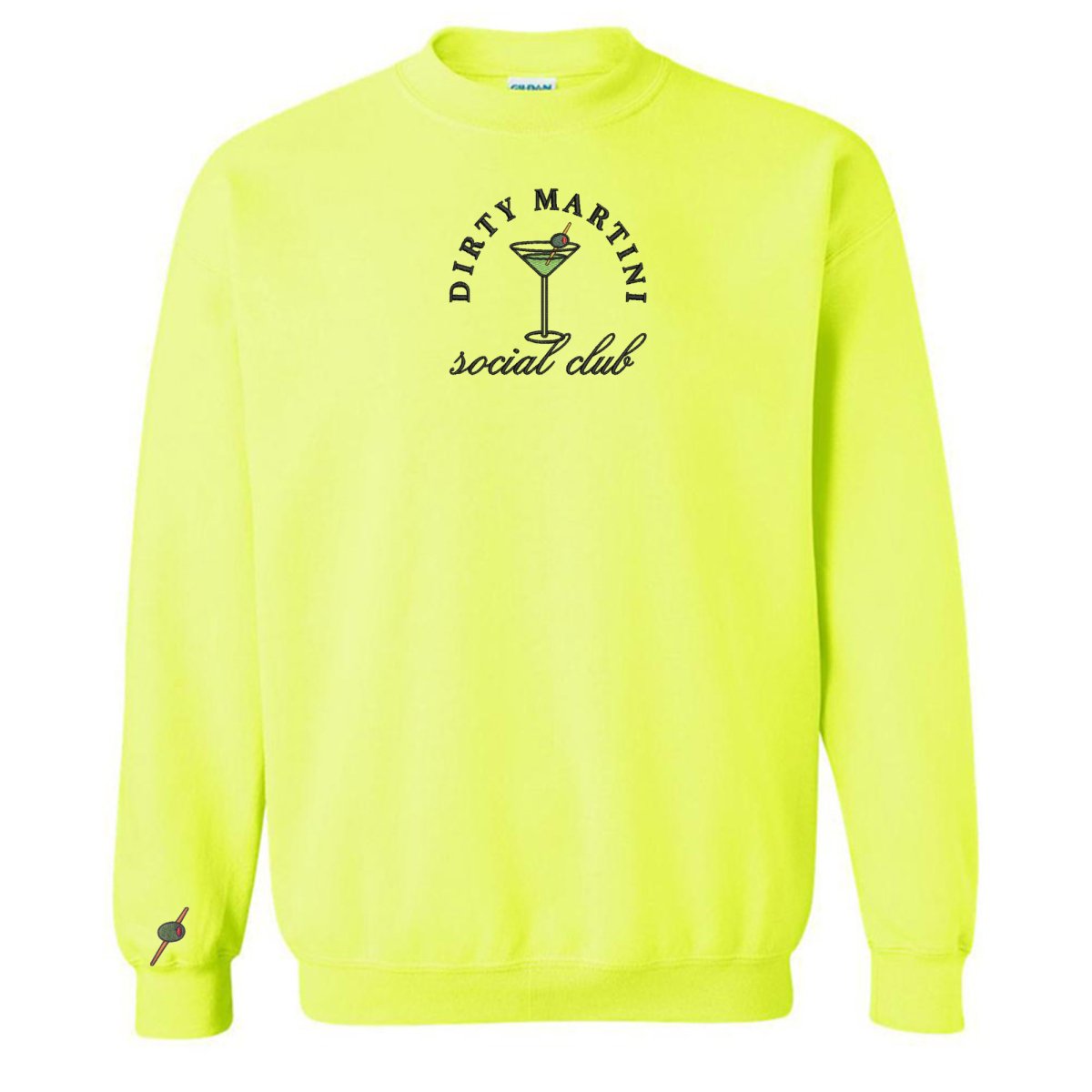 'Dirty Martini Social Club' Crewneck Sweatshirt from United Monograms