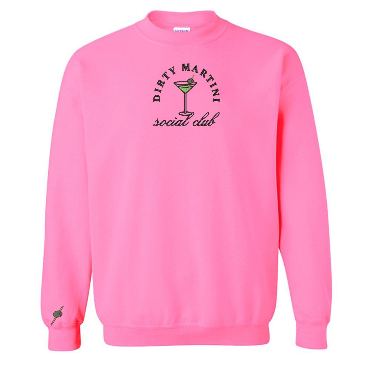 'Dirty Martini Social Club' Crewneck Sweatshirt from United Monograms