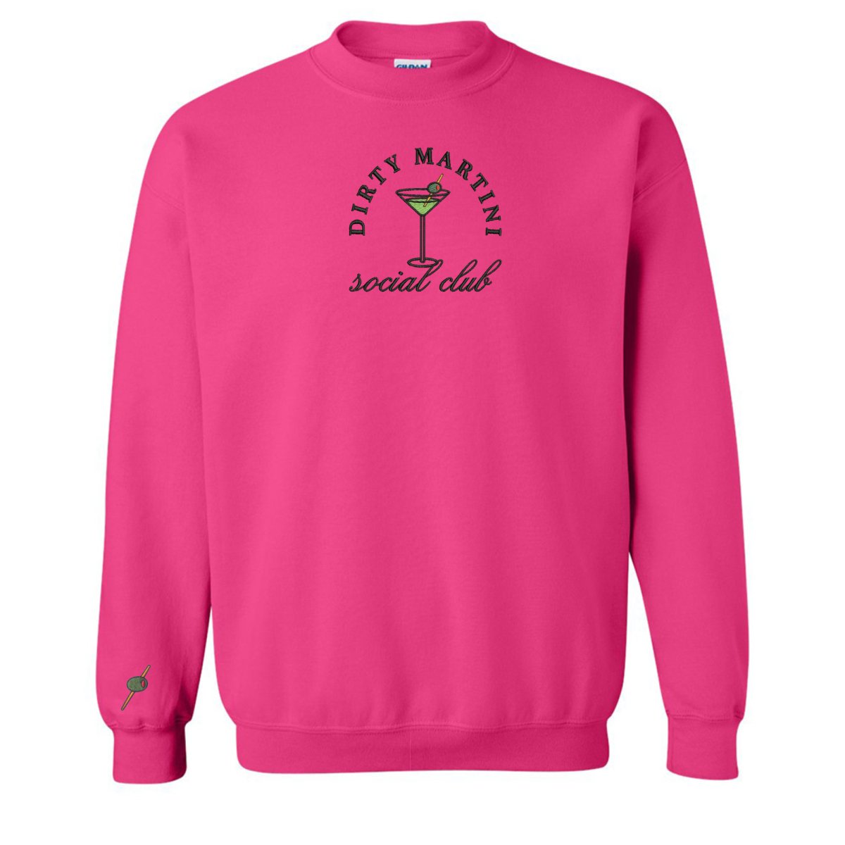 'Dirty Martini Social Club' Crewneck Sweatshirt from United Monograms