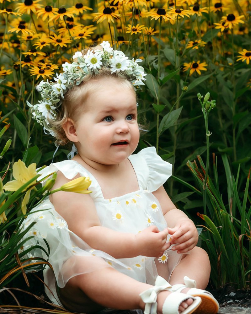 Dixie Dress Romper - Pickin' Daisies from Bailey's Blossoms