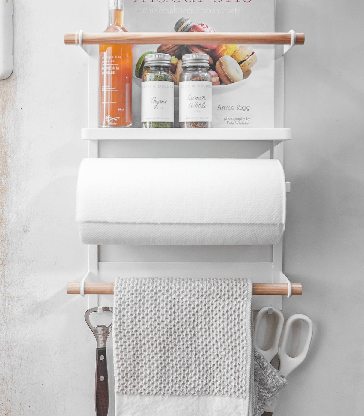 Magnetic Kitchen Organizer - Steel + Wood from Yamazaki Home