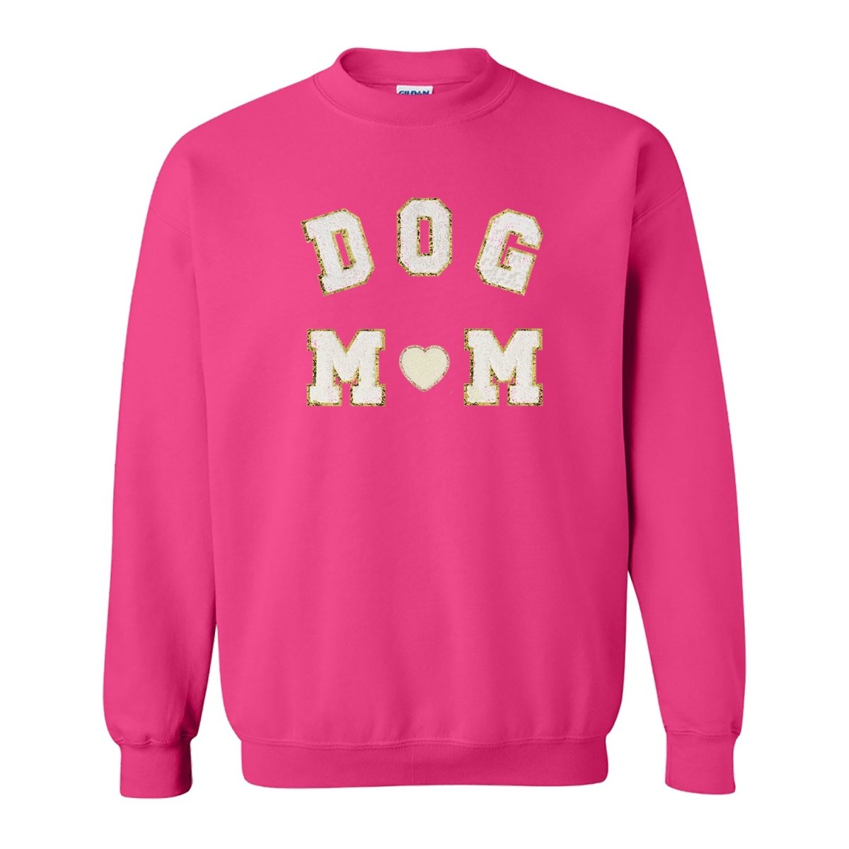 Dog Mom Letter Patch Crewneck Sweatshirt from United Monograms