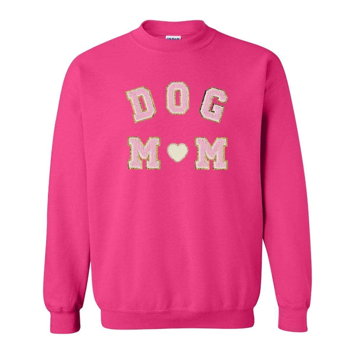Dog Mom Letter Patch Crewneck Sweatshirt from United Monograms