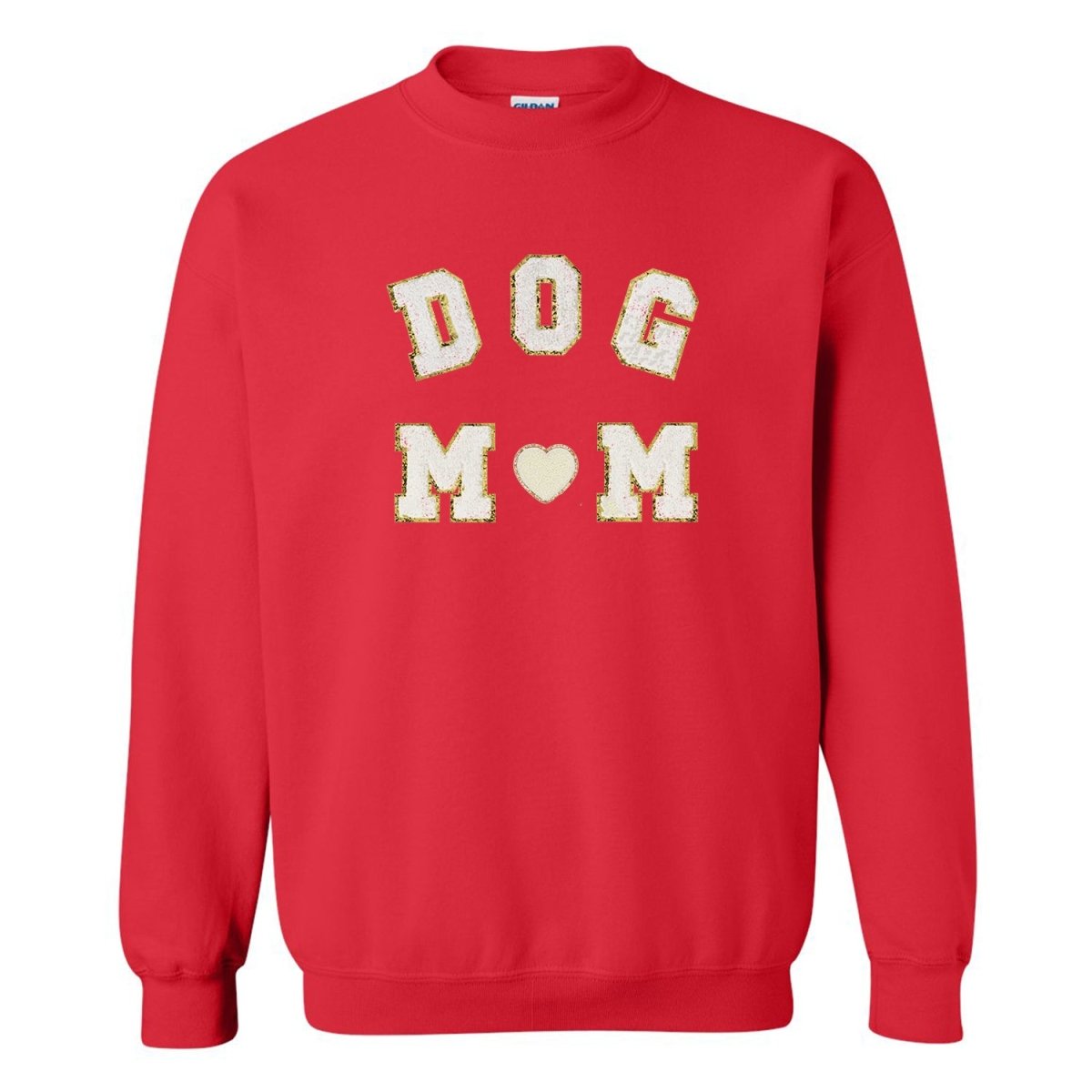 Dog Mom Letter Patch Crewneck Sweatshirt from United Monograms