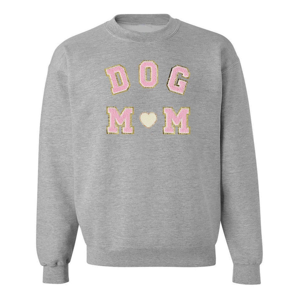 Dog Mom Letter Patch Crewneck Sweatshirt from United Monograms