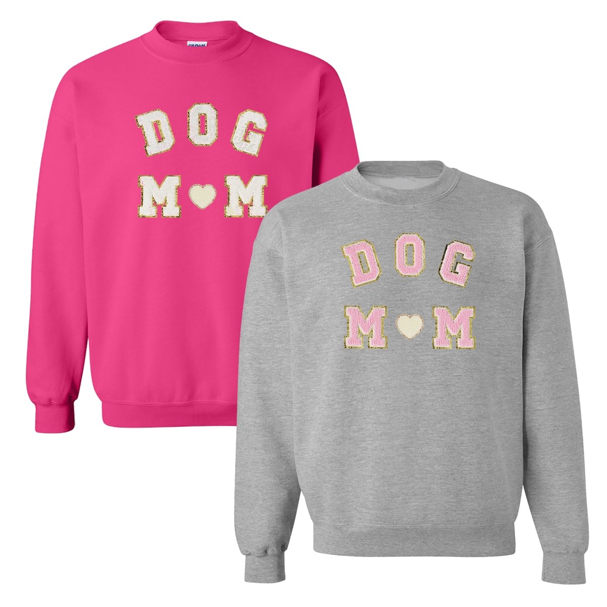 Dog Mom Letter Patch Crewneck Sweatshirt from United Monograms
