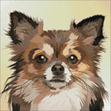 Dog Portrait WD2305 14.9 x 14.9 inches Wizardi Diamond Painting Kit from Wizardi