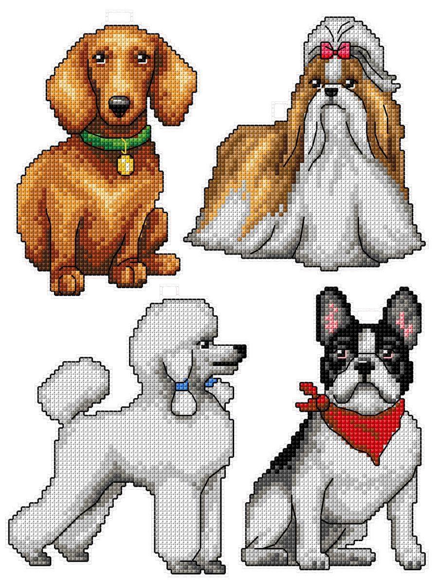 Dogs 122CS Counted Cross-Stitch Kit From Wizardi