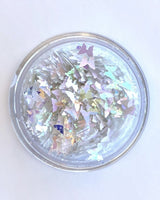 Dolly - White Iridescent Chunky Glitter with Butterflies from Lunautics