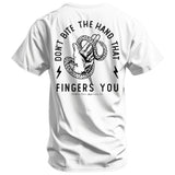 Don't Bite The Hand That Fingers You Men's T-Shirt From Combat Iron Apparel