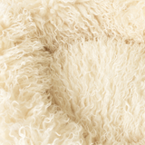 PupPouf™ Luxe Faux Fur Donut Dog Bed - Plush Sheep Ivory from Paw.com
