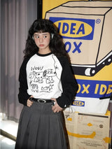 Doodle Delight Layered Tee – Quirky Sketch Art Oversized Tee From Kawaii Stop