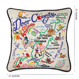Door County Hand-Embroidered Pillow from Quirks!