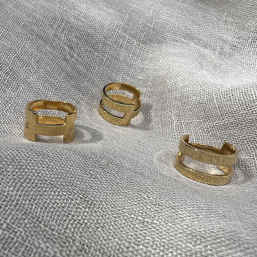 Geo Stripe Bombshell Ring from SLATE + SALT
