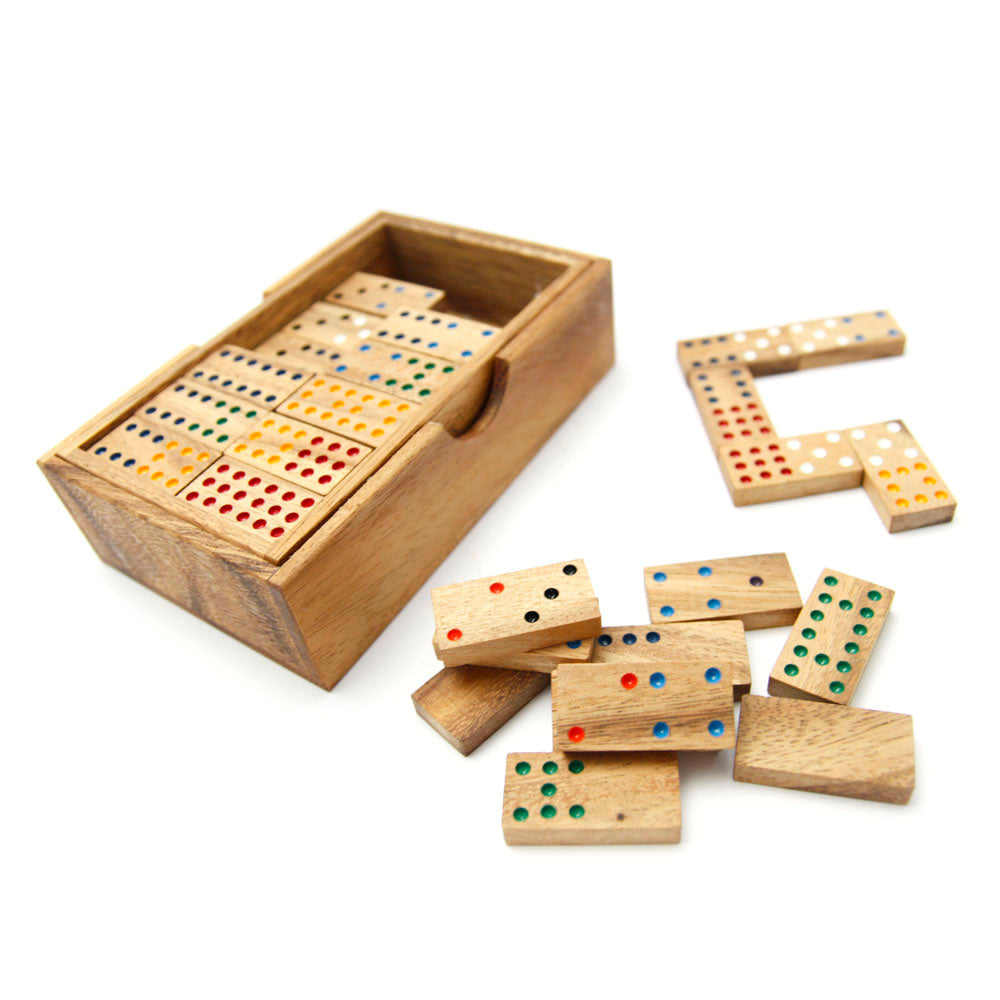 Wooden Double 9 Dominoes set from Kubiya Games
