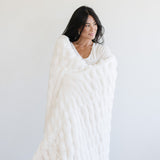 DOUBLE RUCHED FAUX FUR XL THROW BLANKETS From Saranoni