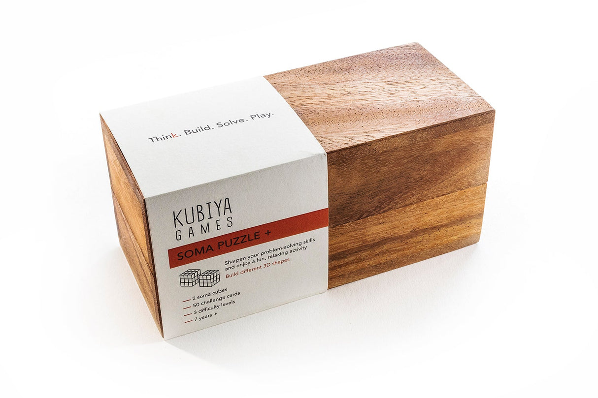 Soma Cube Puzzle - two sets with 50 challenge cards from Kubiya Games