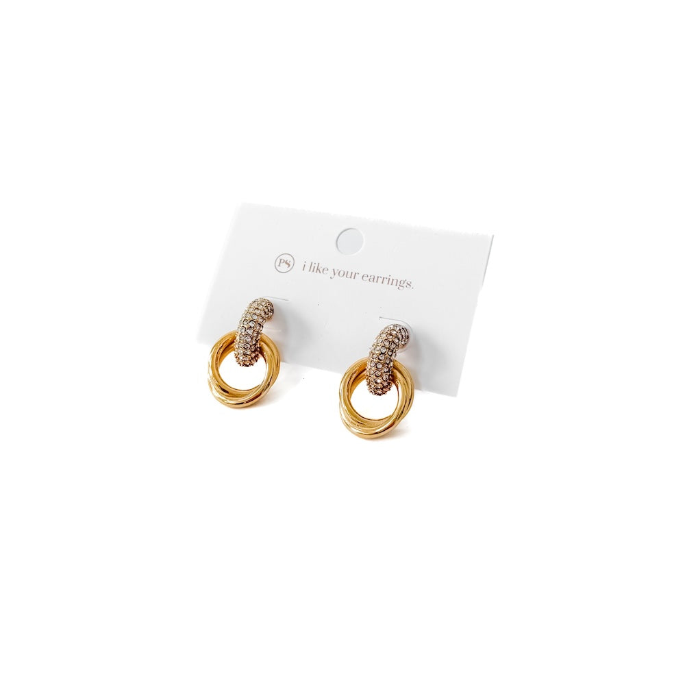 Double Hoop Diamond Earrings - WATERPROOF from Pretty Simple
