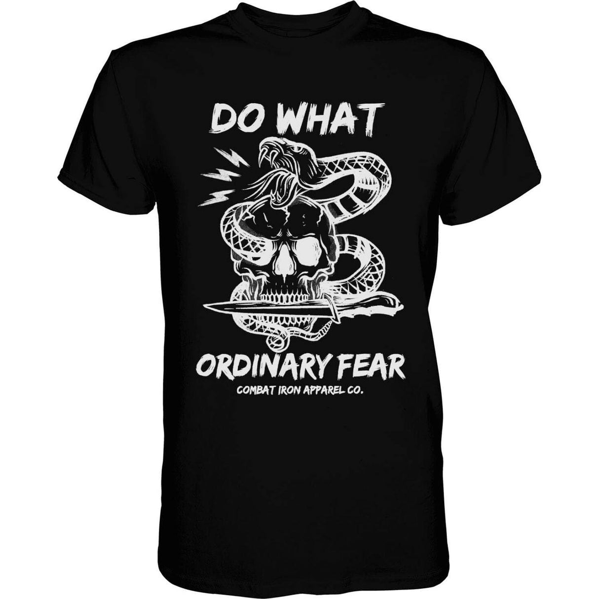 DO WHAT ORDINARY FEAR Snake & Skull Men's T-shirt From Combat Iron Apparel