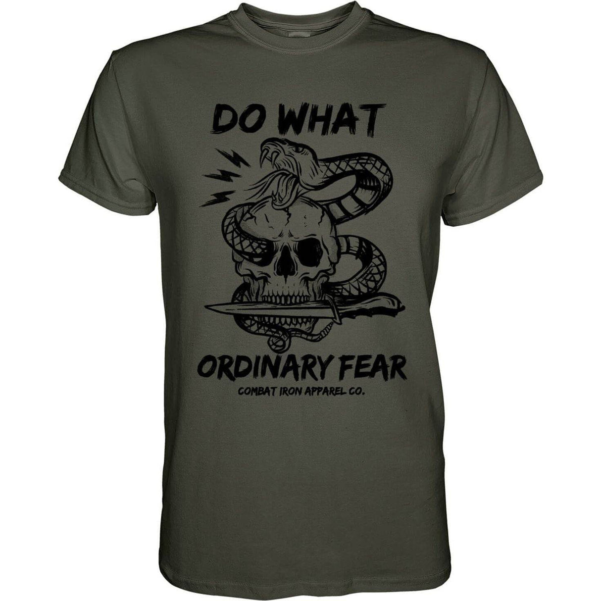 DO WHAT ORDINARY FEAR Snake & Skull Men's T-shirt From Combat Iron Apparel
