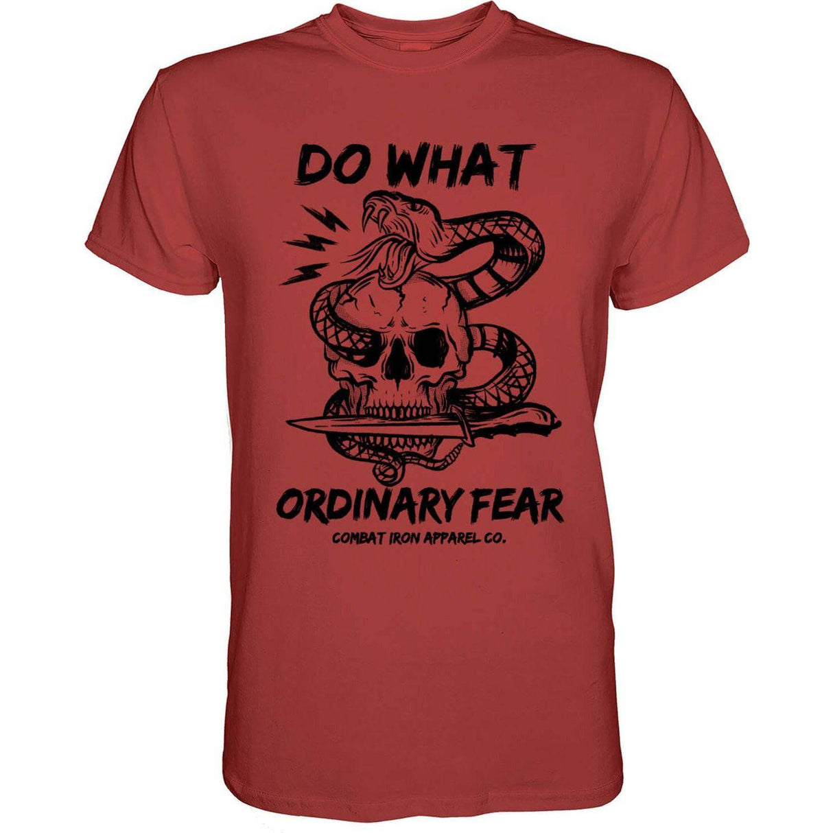 DO WHAT ORDINARY FEAR Snake & Skull Men's T-shirt From Combat Iron Apparel