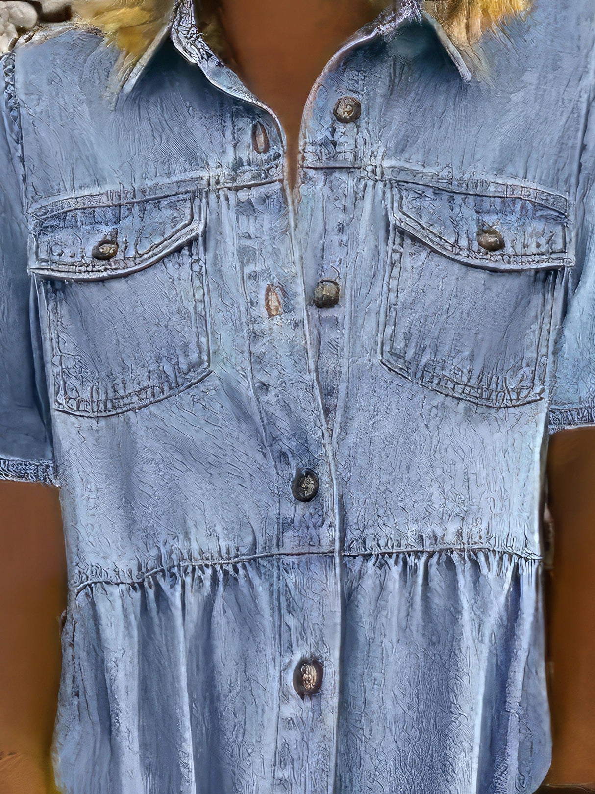 3/4 Sleeve Denim Dress from MsDressly