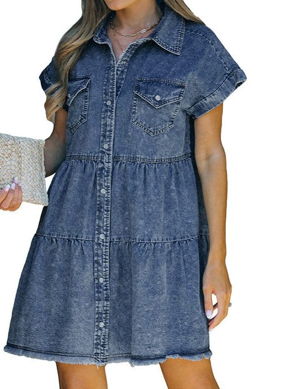 3/4 Sleeve Denim Dress from MsDressly