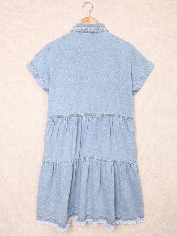 3/4 Sleeve Denim Dress from MsDressly