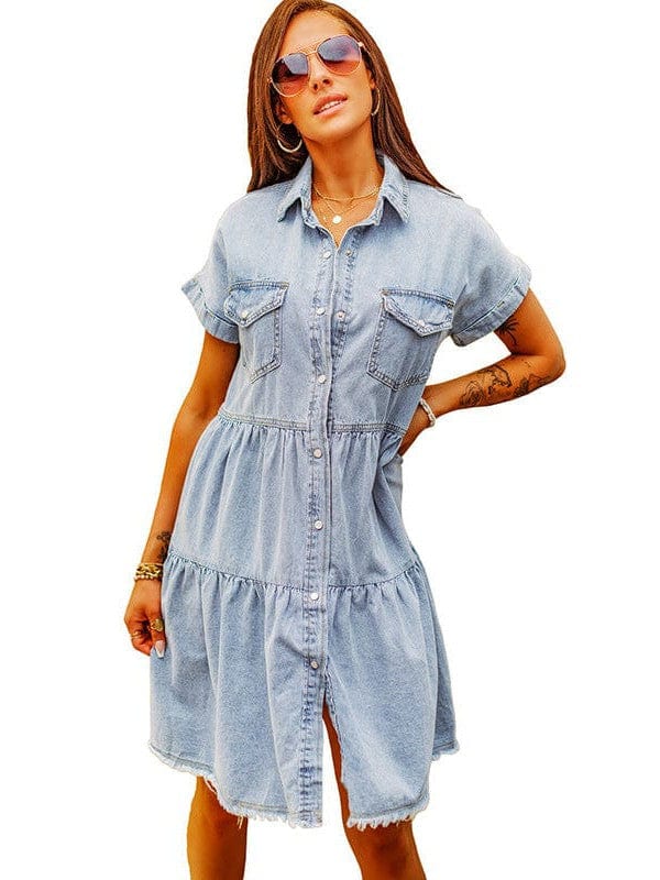 3/4 Sleeve Denim Dress from MsDressly