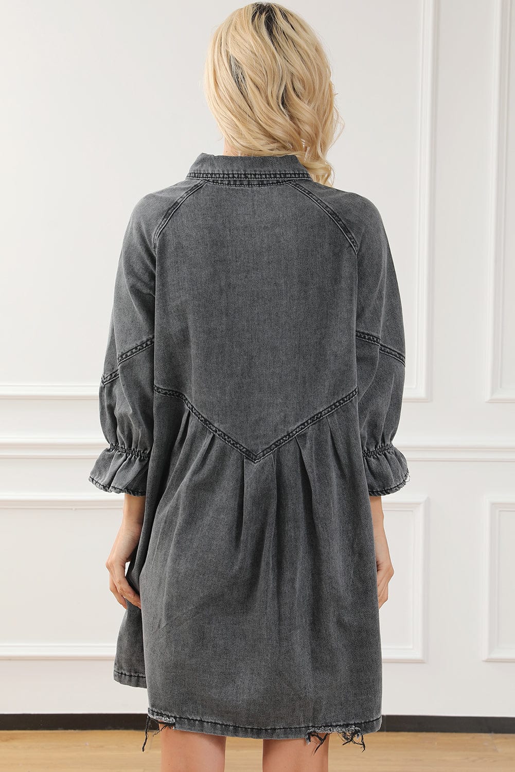3/4 Sleeve Denim Dress from MsDressly
