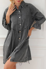 3/4 Sleeve Denim Dress from MsDressly