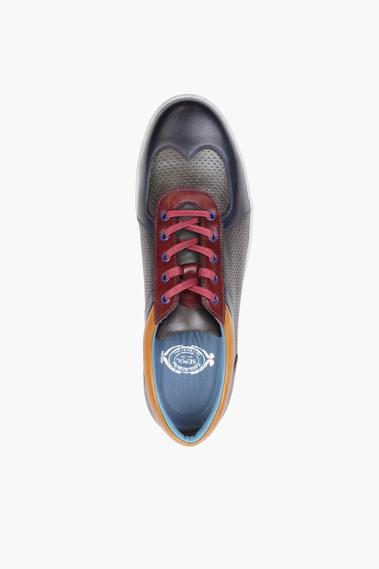 Downtown Sneaker Navy Grey from SEPOL Shoes