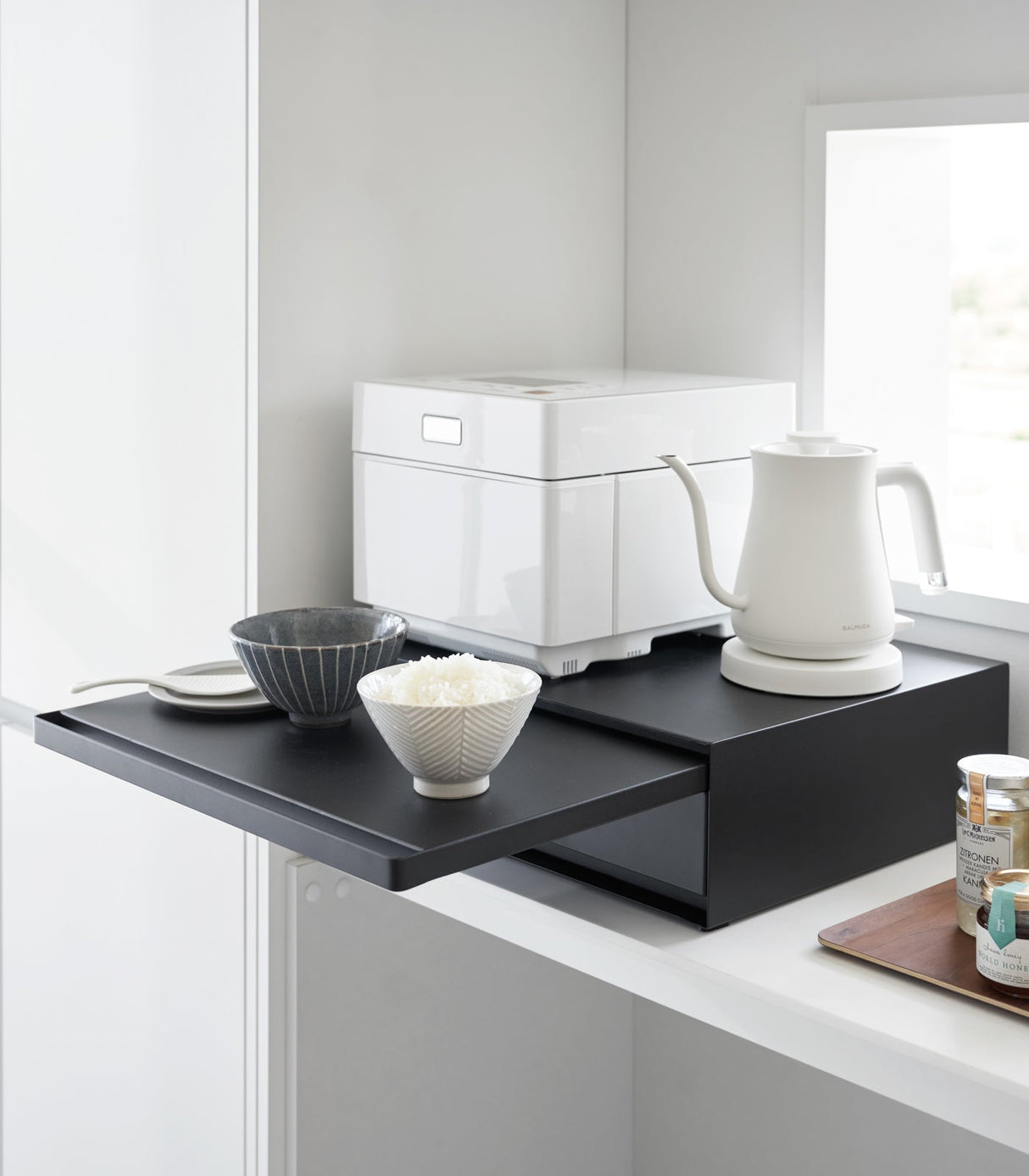 Countertop Drawer with Pull-Out Shelf - Steel from Yamazaki Home