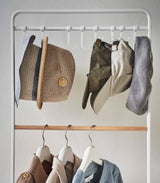 Coat Rack with Hat Storage (66" H)  - Steel + Wood from Yamazaki Home