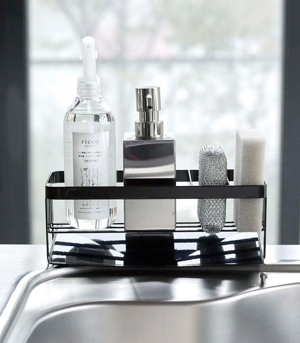 Sponge & Bottle Holder - Steel from Yamazaki Home