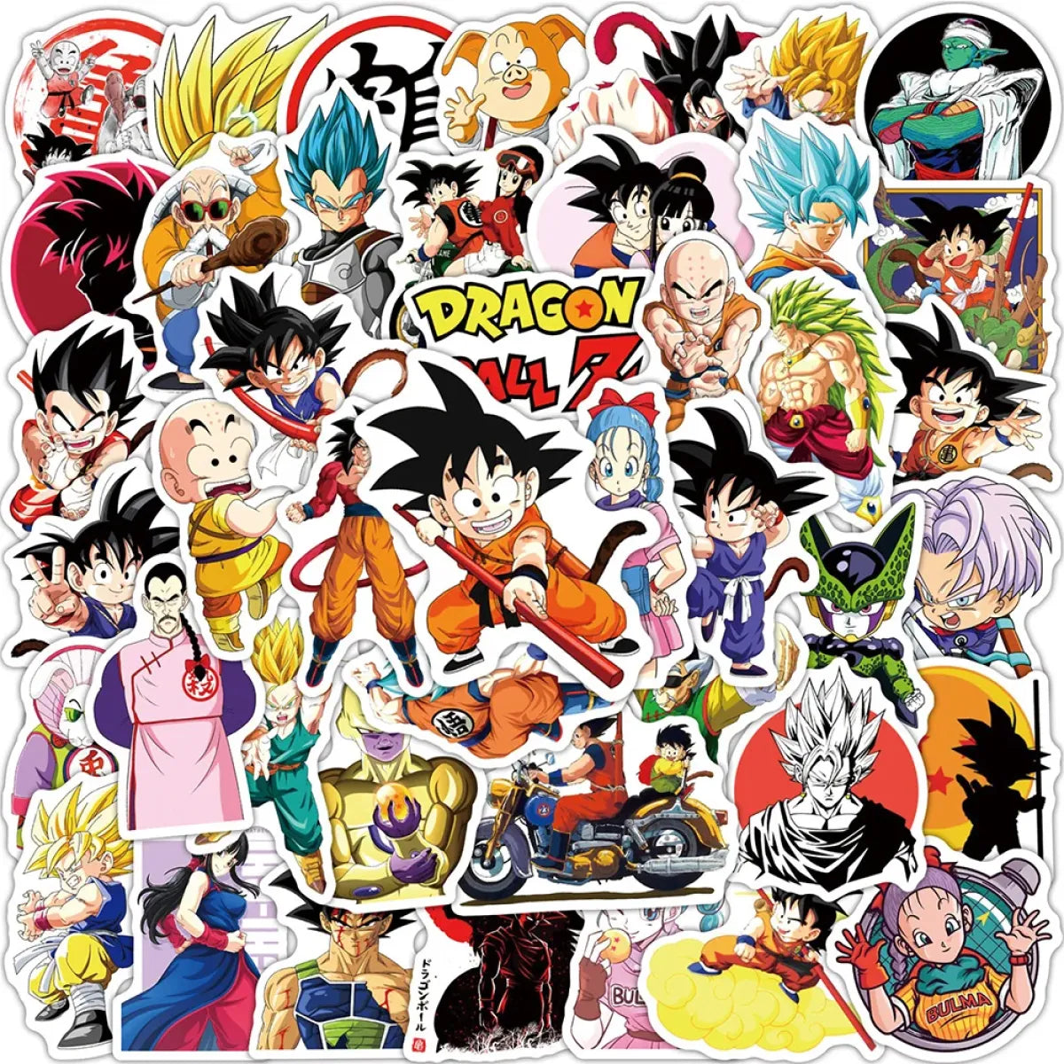 Dragon Ball Stickers - 50/100pcs - Son Goku Cartoon Decals from Kawaii Stop