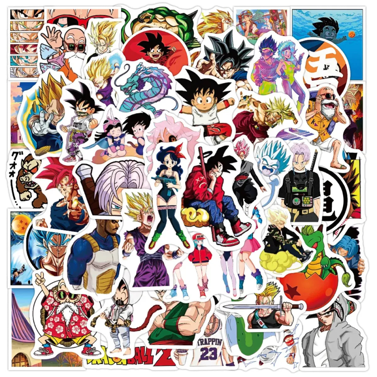Dragon Ball Stickers - 50/100pcs - Son Goku Cartoon Decals from Kawaii Stop