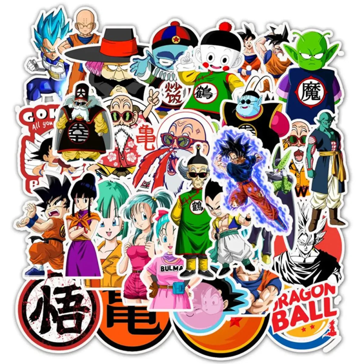 Dragon Ball Stickers - 50/100pcs - Son Goku Cartoon Decals from Kawaii Stop