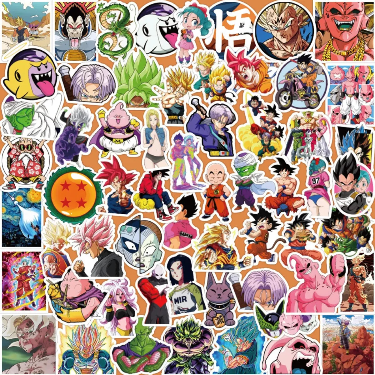 Dragon Ball Stickers - 50/100pcs - Son Goku Cartoon Decals from Kawaii Stop
