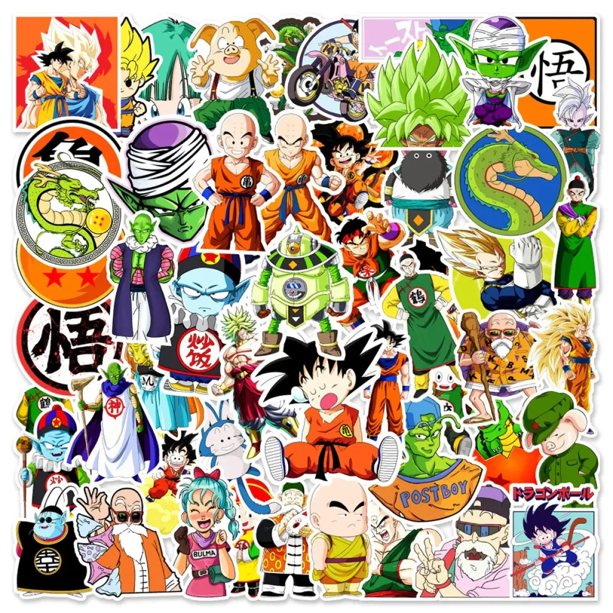 Dragon Ball Stickers - 50/100pcs - Son Goku Cartoon Decals from Kawaii Stop