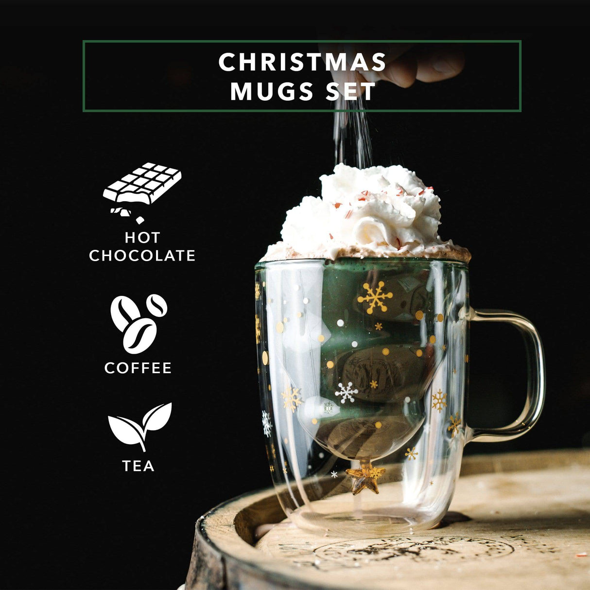 Christmas Tree Mugs from Dragon Glassware