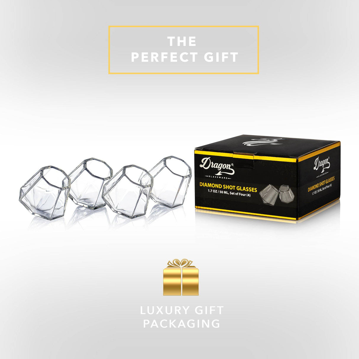 Diamond Shot Glasses from Dragon Glassware