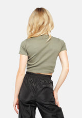 Drawstring Detail Crop Top from London Rag International