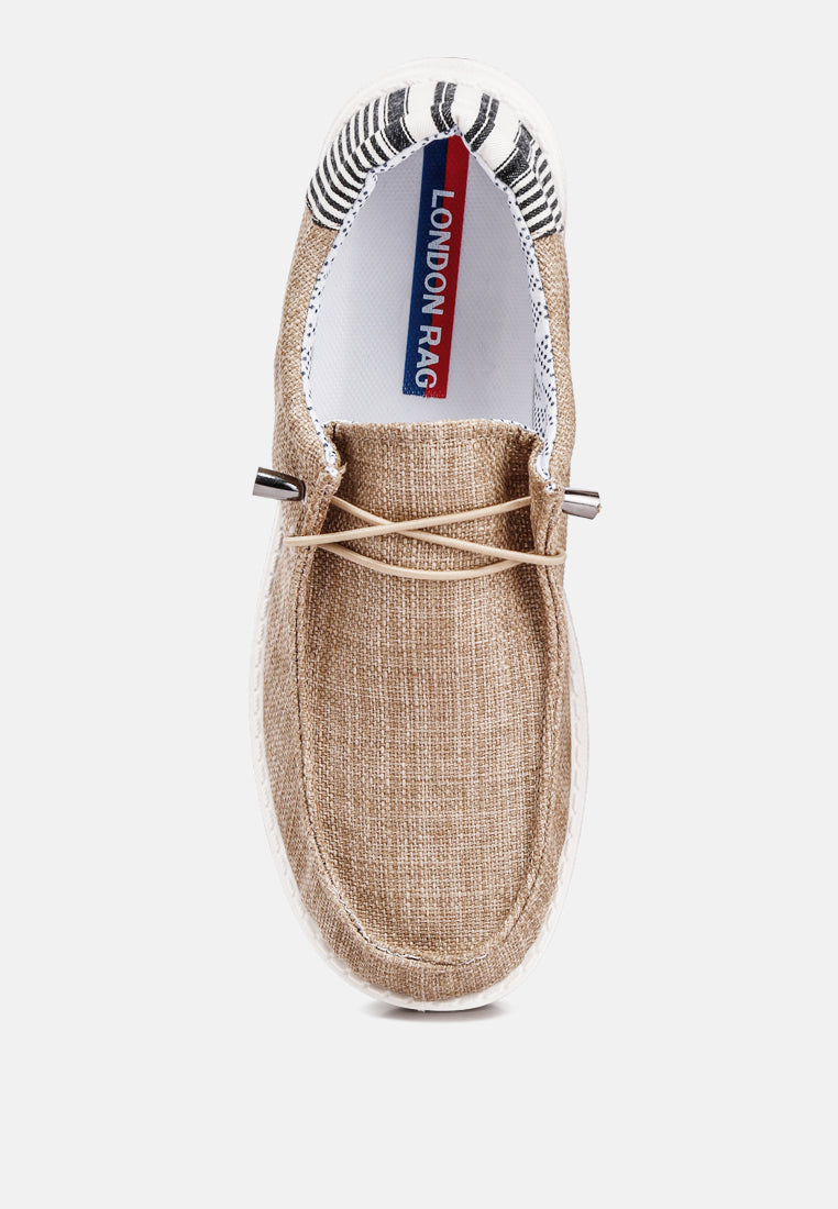 Drawstring Men's Flatform Heel Shoes from London Rag International
