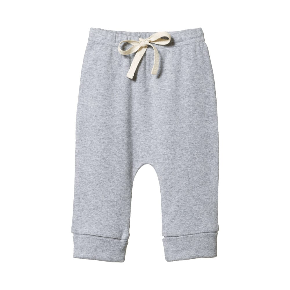 Cotton Drawstring Pants - Grey Marl from Manymoons
