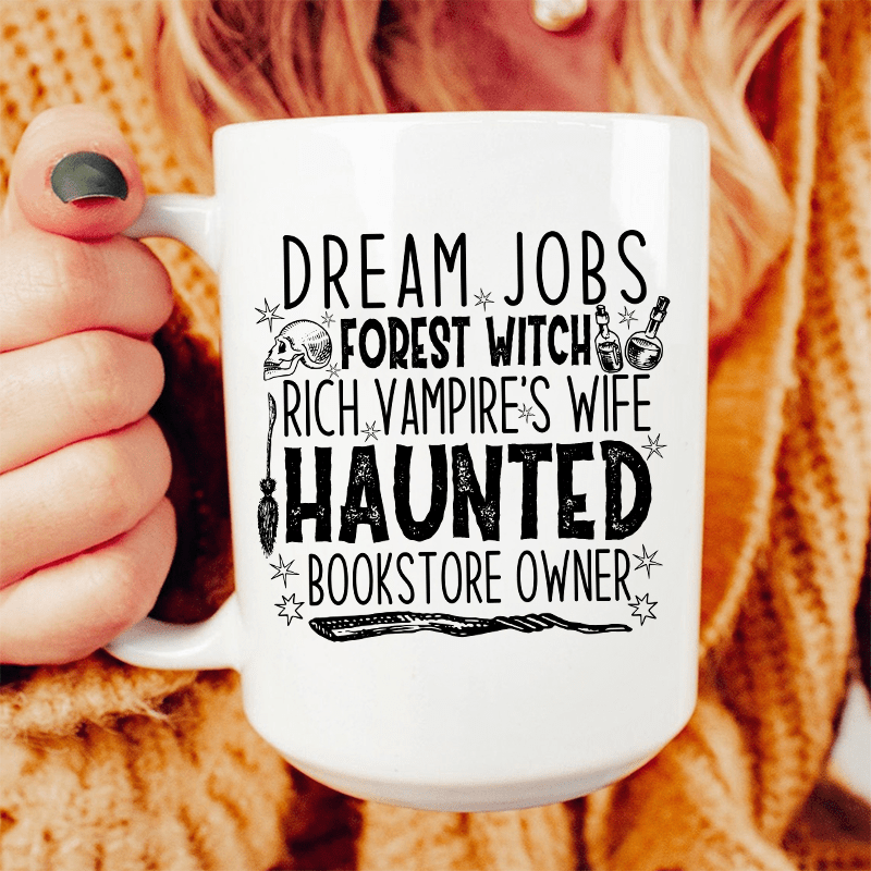 Dream Jobs Halloween Ceramic Mug 15 oz from Peachy Sunday