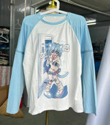 Dreamy Detachable Sleeve Tee – Kawaii Cat & Anime Harajuku Style Top From Kawaii Stop