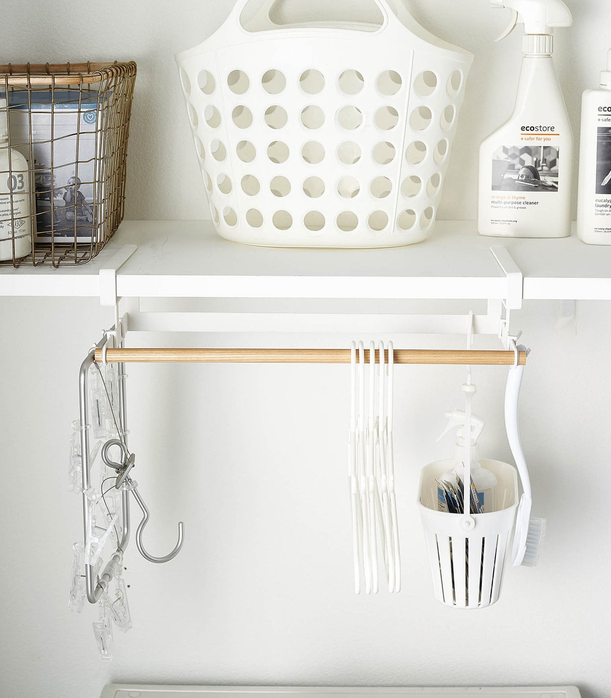 Undershelf Hanger - Steel + Wood from Yamazaki Home