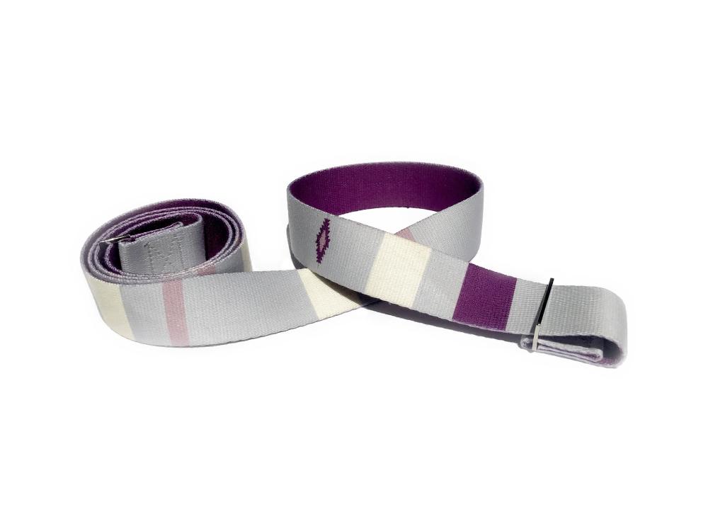 Suzy Yoga Strap – Grey Stretching Strap w/ Metal Buckles  from Yune Yoga