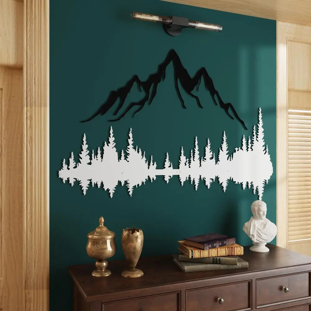 Mountain and Forest Metal Wall Art from VITAHOME DESIGN LLC